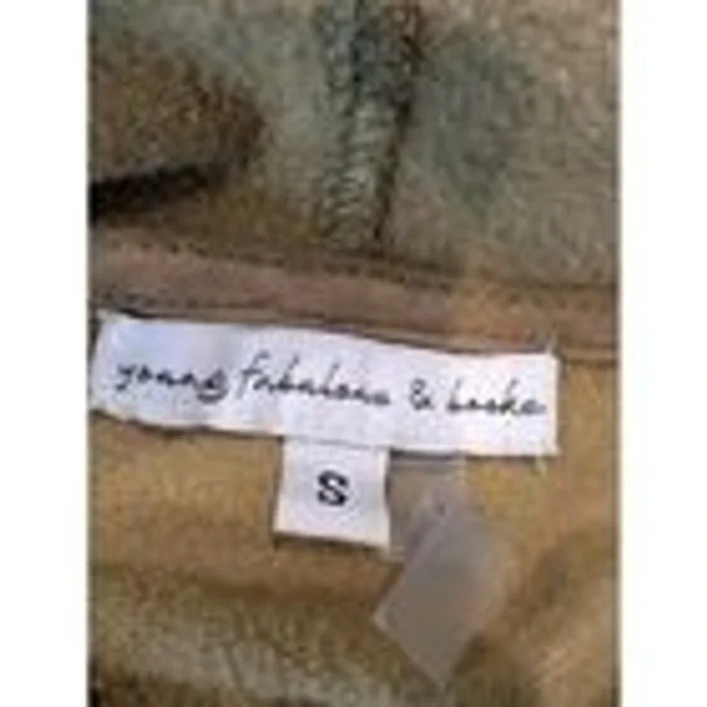 NWT Young Fabulous & Broke Cardigan Hooded Wrap Tan Khaki Sz S Drawstring Waist